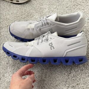 On Running Men's Athletic Shoes in White and Blue